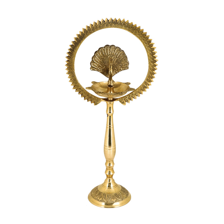 10 Inch Brass Mor Kiran Standing Diya Puja Store Online Pooja Items Online Puja Samagri Pooja Store near me www.satvikstore.in