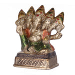 3.2 Inch Brass Panchmukhi Ganesh Statue