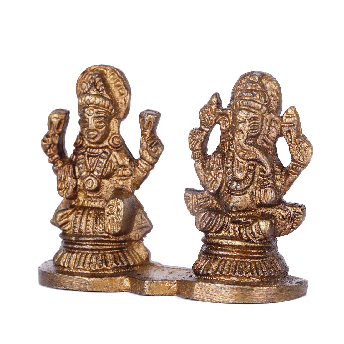2 Inch Brass Laxmi Ganesh Idol