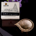 Brass Laxmi Diya Engraved Floral Design