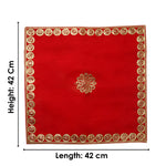 Artistic Red Velvet Puja Aasan