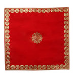 Artistic Red Velvet Puja Aasan