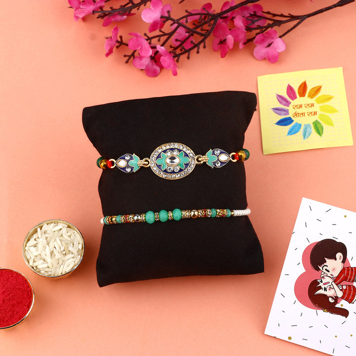 Buy Rakhi Bracelet for Brother Bhabhi | Ganesh Rakhi Design | Raksha Bandhan  | Handmade Rakhi for Kids | Faux Beads Stones | Multicolor Rakhee for Bro  Brothers | Designer Thread Bracelet Online at desertcartBrazil