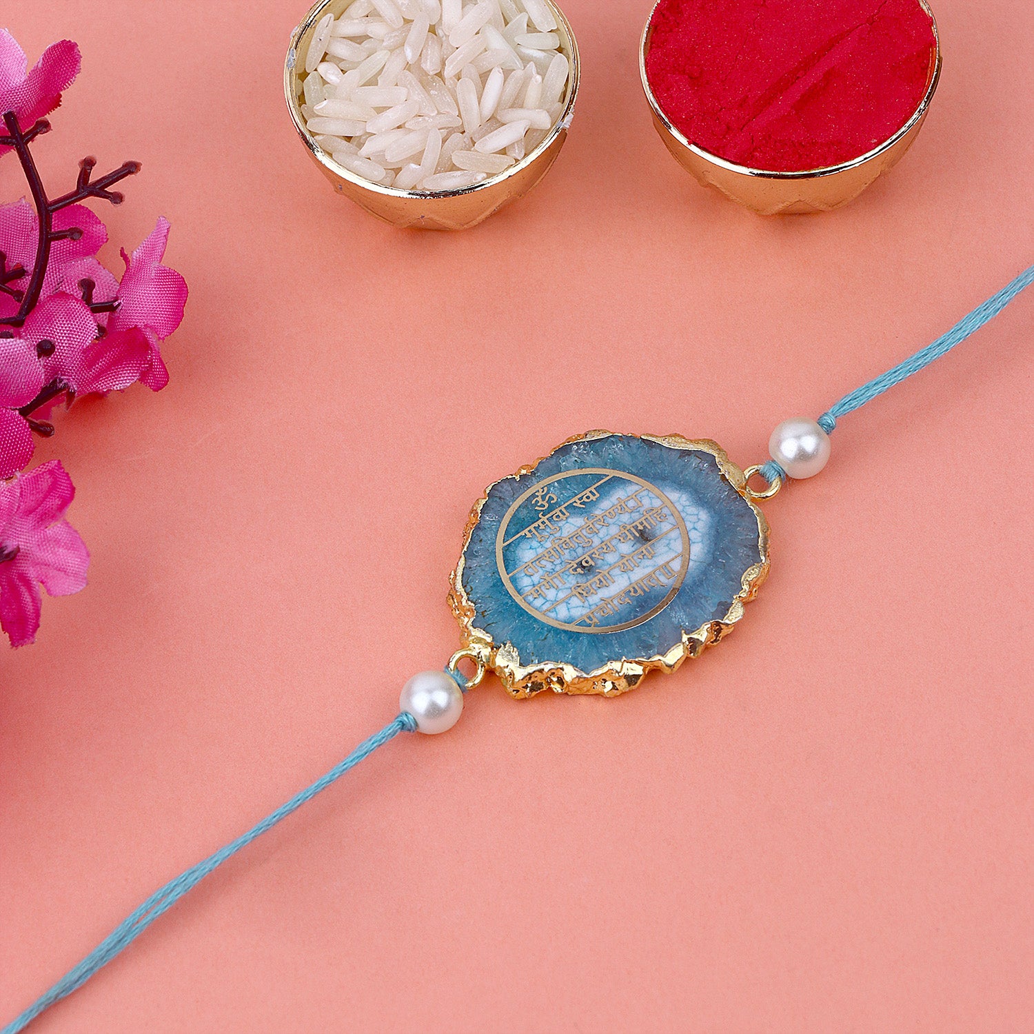 Buy Stone Rakhi Online A Bond of Purity Strength SatvikStore