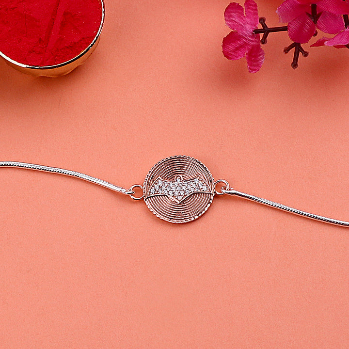 Buy Silver Rakhi Online A Bond of Purity Strength SatvikStore.in satvikstore.in