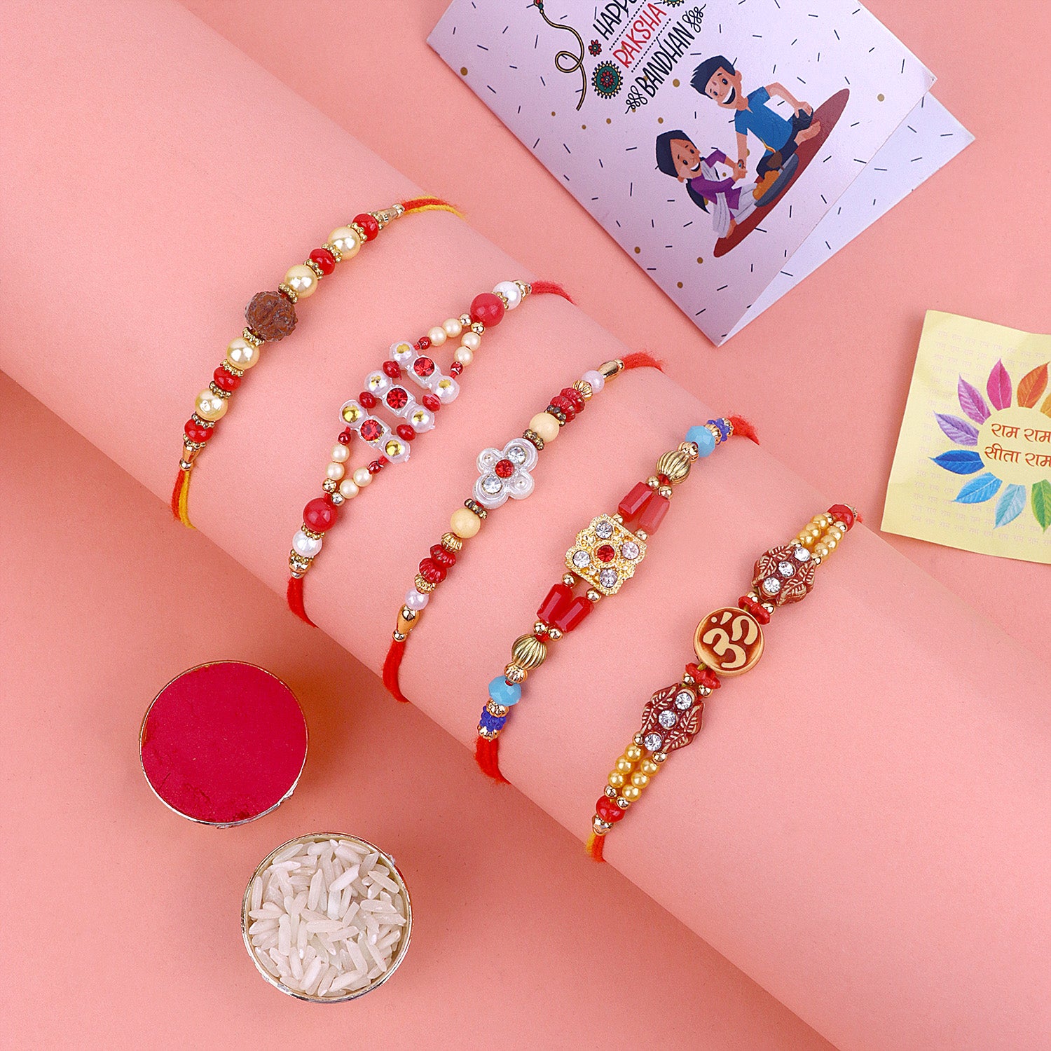 Alka and Arts: Friendship Band with Breaded Design: Bracelet / Rakhi