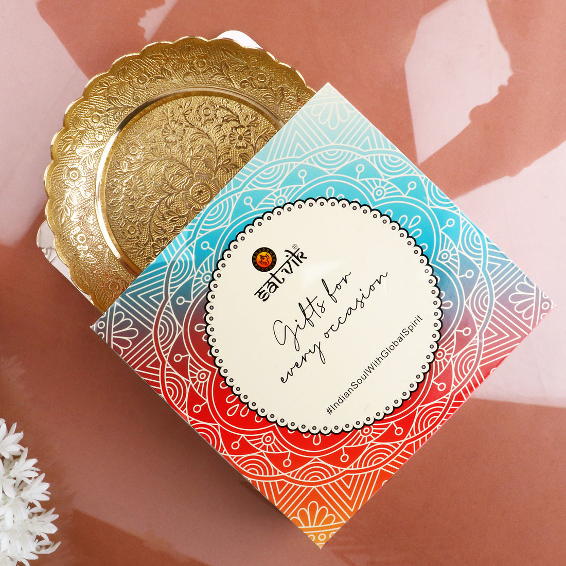 Antique Brass Nakashi Pooja Thali