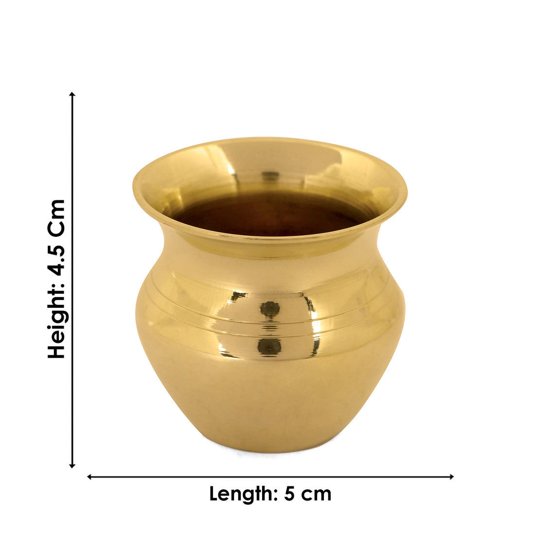 7 Piece Brass Om Shubh Labh Pooja Thali Set (9 Inch - 10 Inch) Design 5