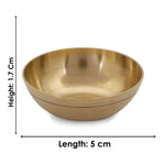 7 Piece Brass Om Shubh Labh Pooja Thali Set (9 Inch - 10 Inch) Design 5