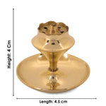7 Piece Brass Om Shubh Labh Pooja Thali Set (9 Inch - 10 Inch) Design 5
