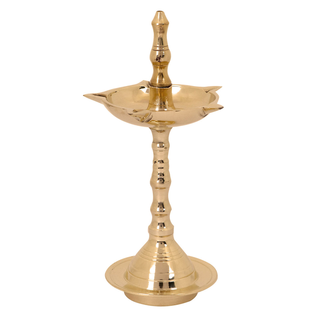 7 Piece Brass Om Shubh Labh Pooja Thali Set (9 Inch - 10 Inch) Design 5