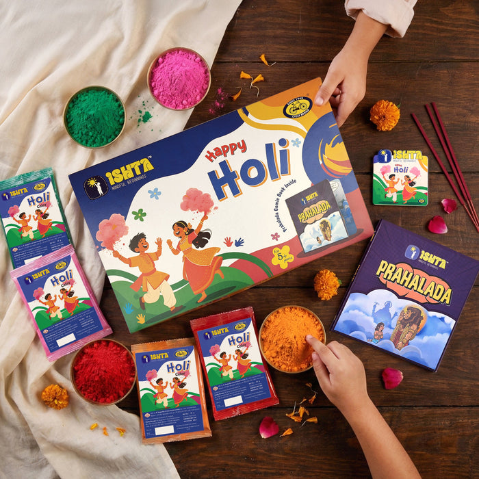 Ishta Happy Holi Kit for Kids | Colors, Stories & Tradition
