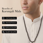 Karungali Mala 12mm with Sumeru Bead Energy Shield Govt Certified