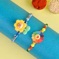 Set of 2 Cartoon-Themed Kids Rakhi with Roli Chawal and Ram Sita Stickers – Raksha Bandhan Gift Combo for Children. India’s Largest Pooja Accessories Brand - www.satvikstore.in