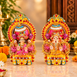 Lakshmi Ganesh Idol with Stone Work | India’s Largest Pooja Accessories Brand – www.satvikstore.in
