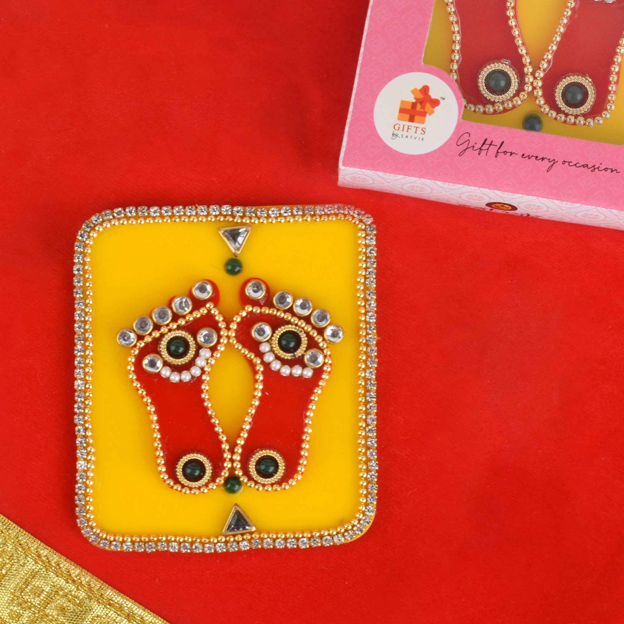Laxmi Charan Acrylic charan Paduka - Main Image