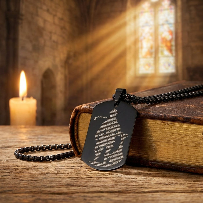 Lord Hanuman engraved black pendant with Hanuman Chalisa – devotional pendant for strength and protection. India’s Largest Pooja Accessories Brand - www.satvikstore.in