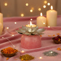 Lotus Silver Plated Oil Diya Lamp for Pooja and Home Worship India’s Largest Puja Accessories Brand- www.satvikstore.in