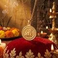 Maa name gold plated pendant with premium IGP coating – devotional pendant symbolizing divine motherhood and protection. India’s Largest Pooja Accessories Brand - www.satvikstore.in
