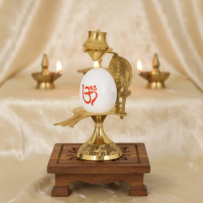 Mahadev White Stone Shivling with Trishul & Abhishek Patra – India’s Largest Pooja Accessories Brand – www.satvikstore.in