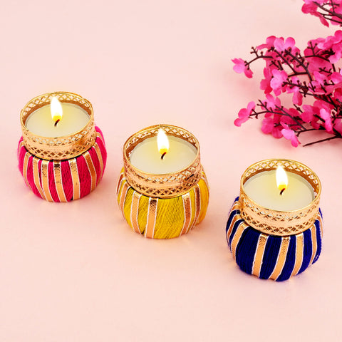 Matki Diya Tea Light Candle Holder with Tealight