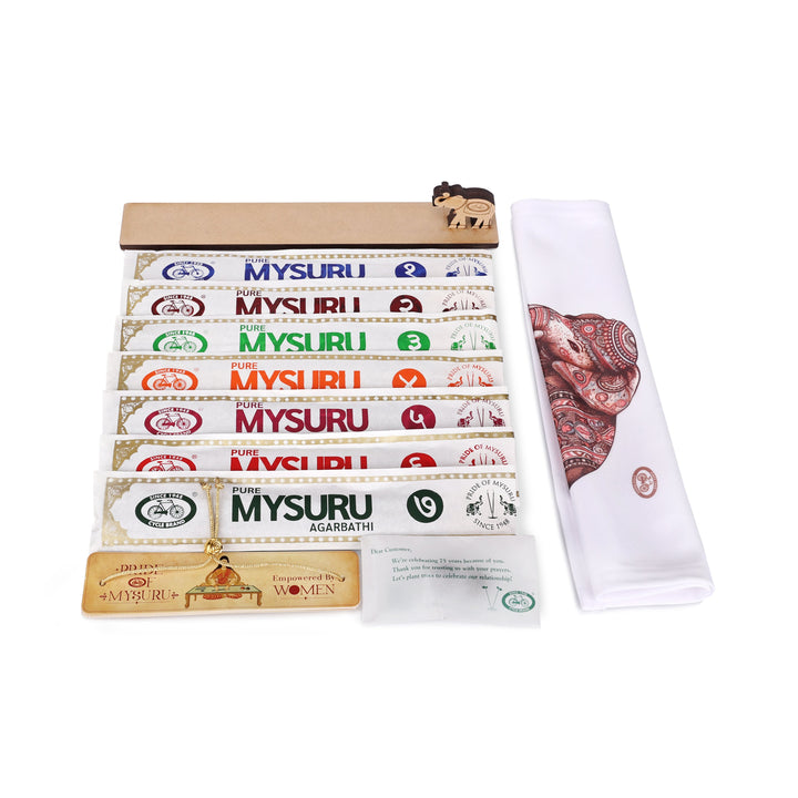 Mysuru-inspired fragrance gift set with traditional incense products
