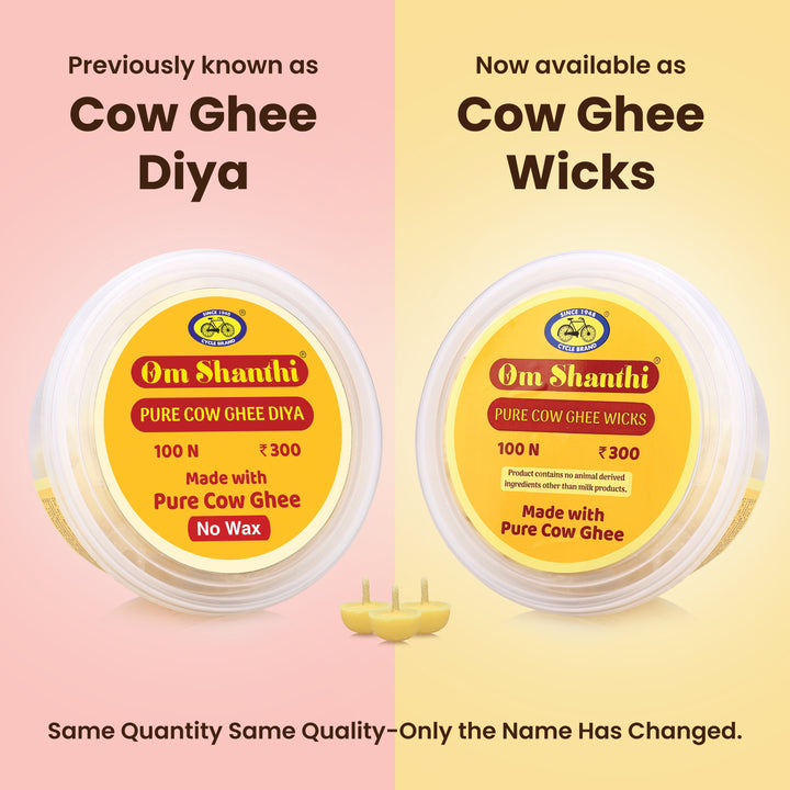 Pure Cow Ghee Wicks for lighting diyas during puja and aarti