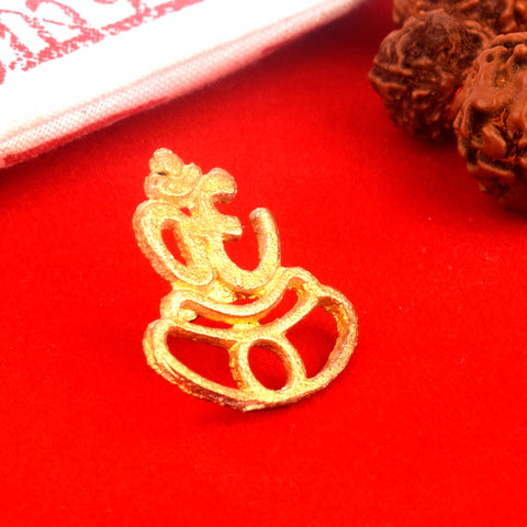 Om With Tripund Tilak Stamp Deity Ornament