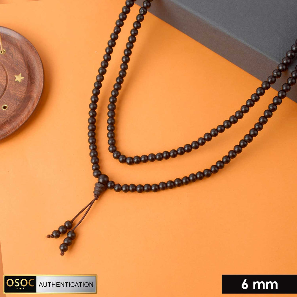 100% original and government-certified 6mm Karungali mala with Sumeru bead, designed for meditation, protection, and spiritual practices. India’s Premium Jap Mala Store - www.satvikstore.in