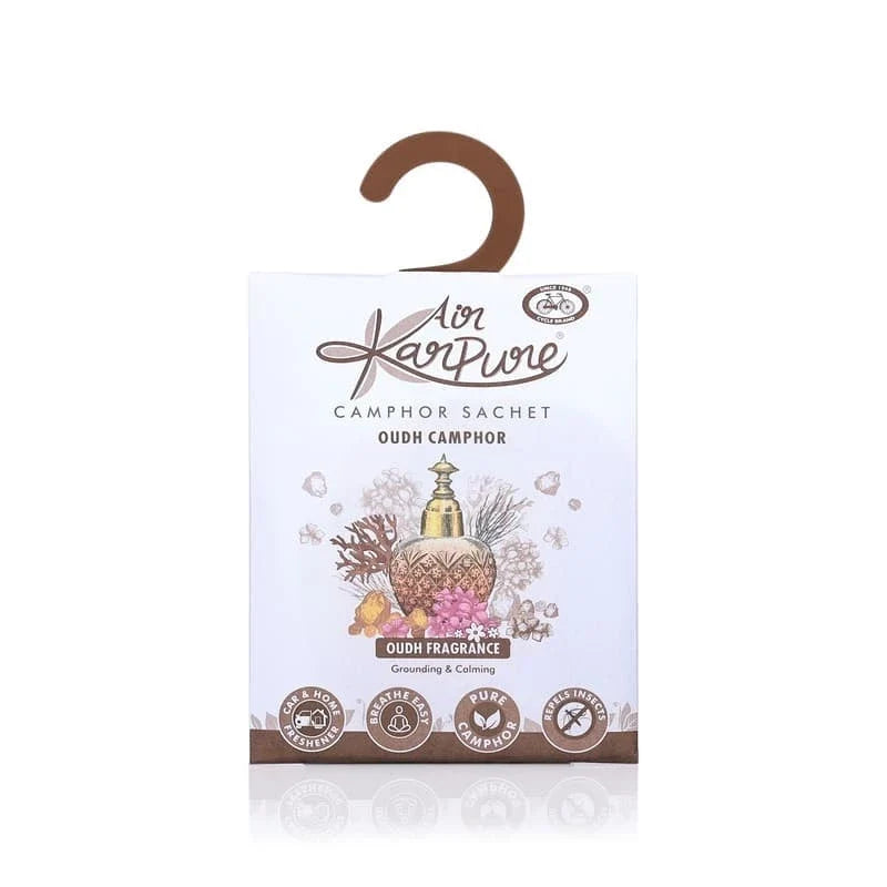 Camphor Sachet Combo Oudh, Citrus, Lavender, Thyme & Pure Camphor Diffuser