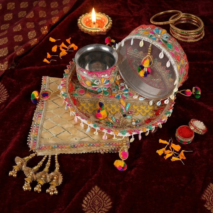  Peacock Designer Karwa Chauth Thali | India’s Largest Pooja Accessories Brand – www.satvikstore.in