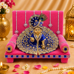 Velvet Radiance: Laddu Gopal's Glorious Singhasan