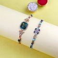 Set of 2 Traditional Rakhis for Brothers with Roli Chawal and Ram Sita Stickers – Raksha Bandhan Gift Pack. India’s Largest Pooja Accessories Brand - www.satvikstore.in