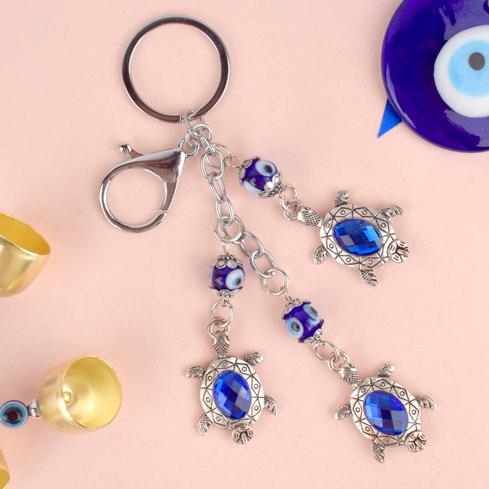3 Tier Turtle Evil Eye Keychain | India’s Largest Pooja Accessories Brand – www.satvikstore.in