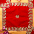 Pretty Red Velvet Puja Aasan (36.5 x 36.5 Cms) Set of 4, a set of four elegant red velvet prayer mats, designed for pooja and spiritual rituals, providing comfort and style during worship. 
India’s Largest Pooja Accessories Brand – www.satvikstore.in 