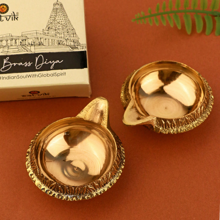 Beautiful Pure Brass Kuber Diya – Traditional brass oil lamp symbolizing prosperity and divine light. India’s Largest Pooja Accessories Brand – www.satvikstore.in