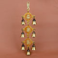 12.5 Inch Pure Brass Laxmi Ganesh Saraswati Wall Hanging with intricate design, symbolizing wisdom, wealth, and success – ideal for home entrance, temple décor, and festive gifting   No.1 Brass Idol Store www.satvikstore.in 