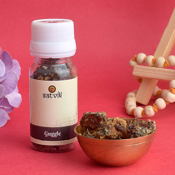 Pure Guggal for Pooja (25 Gram) is a sacred incense used in religious rituals and pooja ceremonies, known for its purifying and spiritual qualities. It enhances the divine atmosphere during prayers and brings blessings – India’s Largest Pooja Accessories Brand – www.satvikstore.in