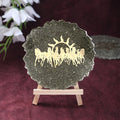 pyrite 7 horse frame stand wealth success healing stone vastu decor. India’s Largest Puja Accessories Brand- www.satvikstore.in