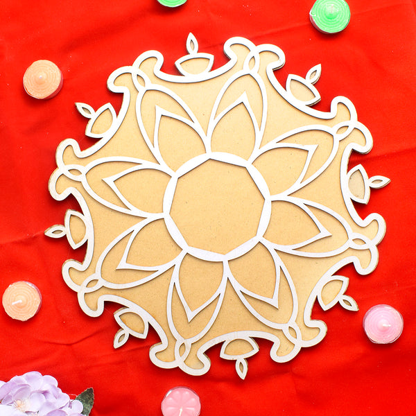 Intricate Impressions: 1 PCS Reusable MDF Wooden Mat Stencils