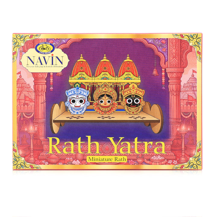 Rath Yatra DIY wooden chariot set for festive decoration and puja