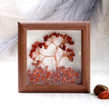 Red jasper healing stone tree with frame for strength and grounding. India’s Largest Puja Accessories Brand- www.satvikstore.in