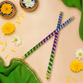 Ribbon Wrapped Wooden Dandiya Sticks | India’s Largest Pooja Accessories Brand – www.satvikstore.in