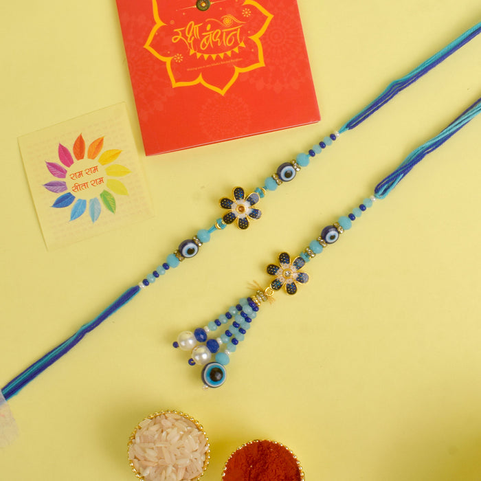 Designer Couple Rakhi Set | India’s Largest Brass Idols Brand - www.satvikstore.in