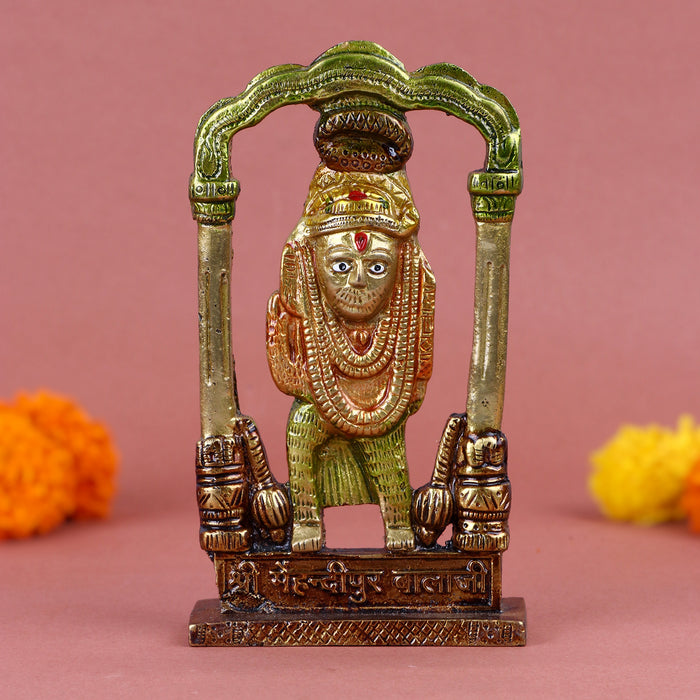 5.8 Inch Shree Balaji Brass Idol with intricate carvings and antique finish, representing Lord Venkateswara – ideal for temple worship, home altar, and spiritual gifting  No.1 Brass Idol Store www.satvikstore.in 