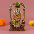 5.8 Inch Shree Balaji Brass Idol with intricate carvings and antique finish, representing Lord Venkateswara – ideal for temple worship, home altar, and spiritual gifting  No.1 Brass Idol Store www.satvikstore.in 