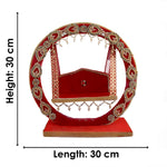 Decorative Laddu Gopal Ji Jhula - Divine Swing (Red)