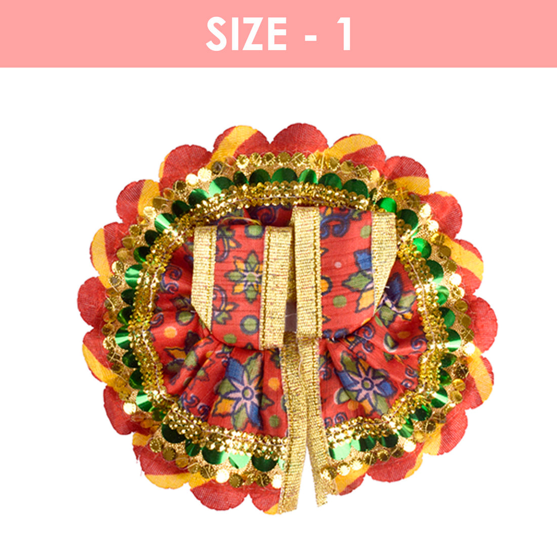 Cheerful Printed Laddu Gopal Dress with Colorful Floral Design