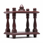 Small mahogany wooden mantapa with brown finish for puja