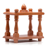 Small wooden mantapa with natural finish for home puja